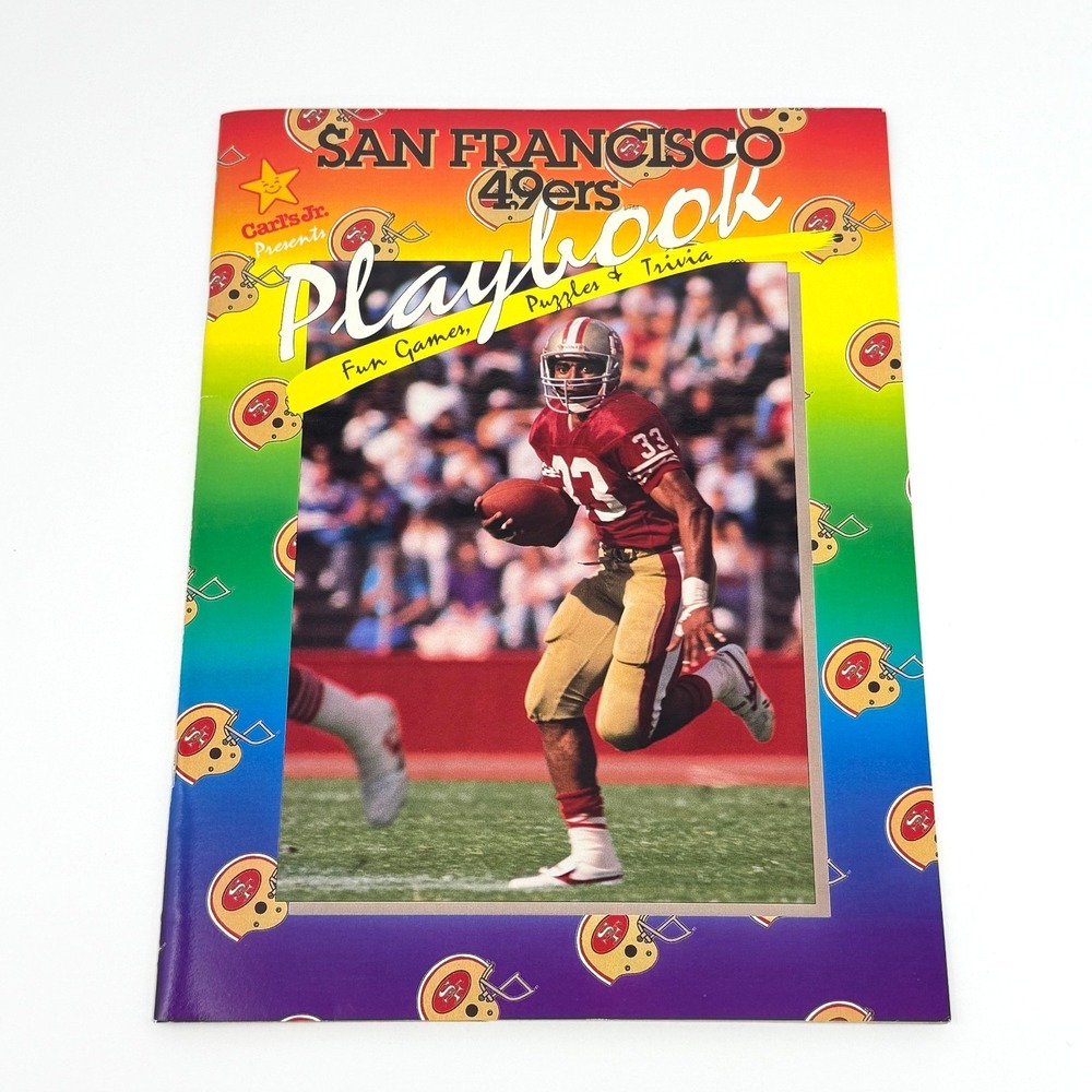 Carl's Jr San Francisco 49ers Playbook 1990 Games Puzzles Trivia